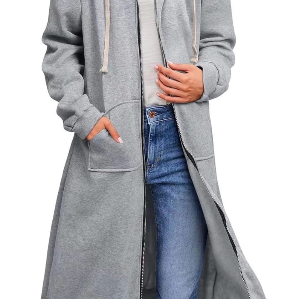 Gray Women's Longline Hoodie